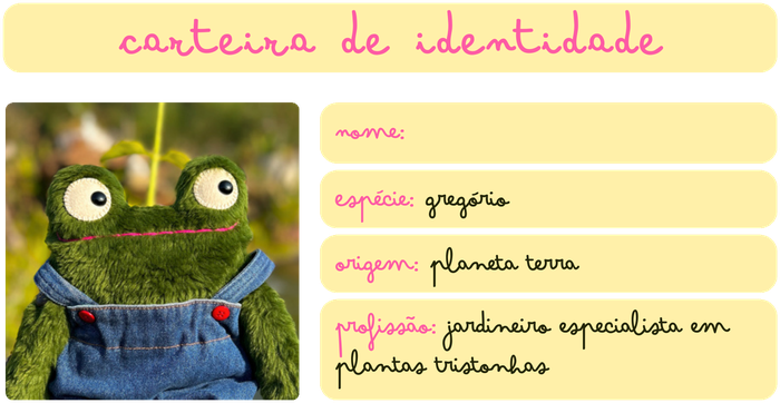 carteira de identidade de gregório