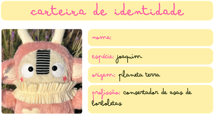 carteira de identidade de joaquim